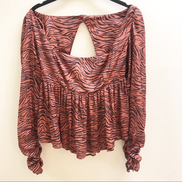 Free People zebra printed blouse - Picture 2 of 13